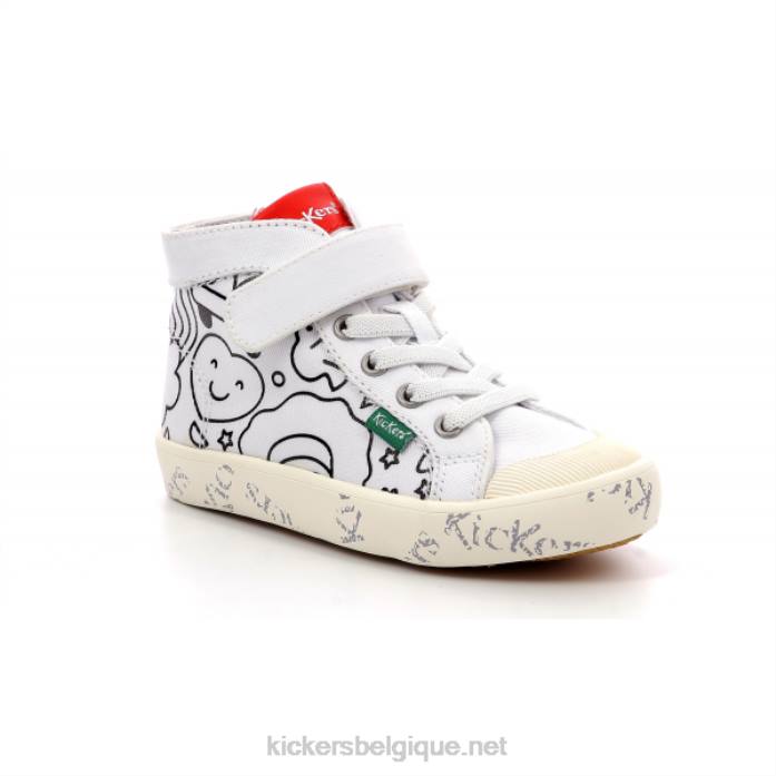 godup blanc imprimé enfants KickersDT22937