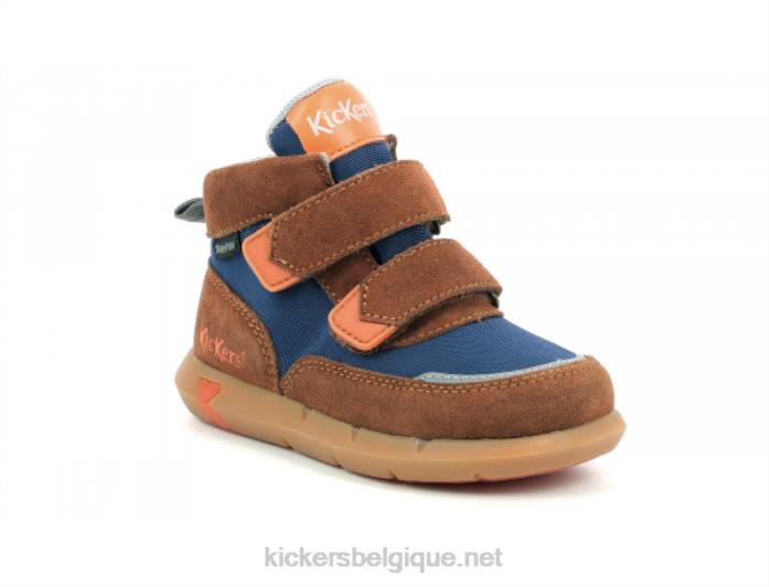 junibo brun bleu orange enfants KickersDT22966