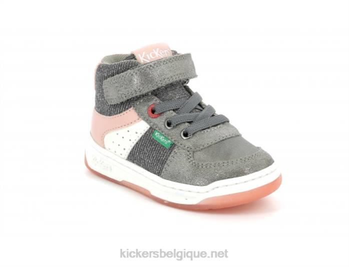 kickalien gris rose argent enfants KickersDT22980