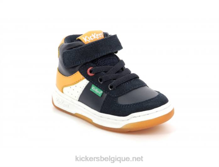 kickalien marine blanc orange enfants KickersDT221008