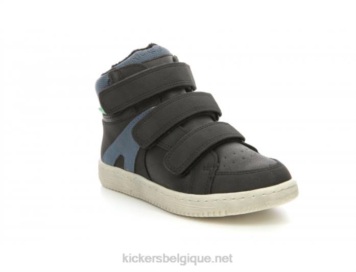 lohan noir brillant enfants KickersDT22958