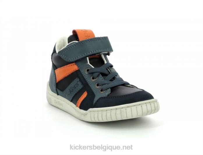 wincky cdt marine gris orange enfants KickersDT22938