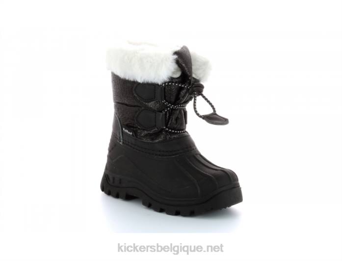 sealsnow noir brillant enfants KickersDT221013