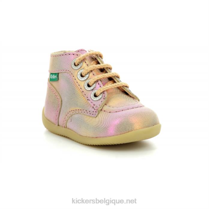 bonzip-2 arc-en-ciel rose enfants KickersDT22869