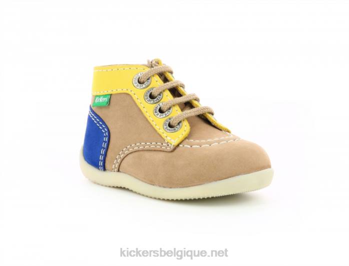 bonzip-2 beige clair enfants KickersDT22885