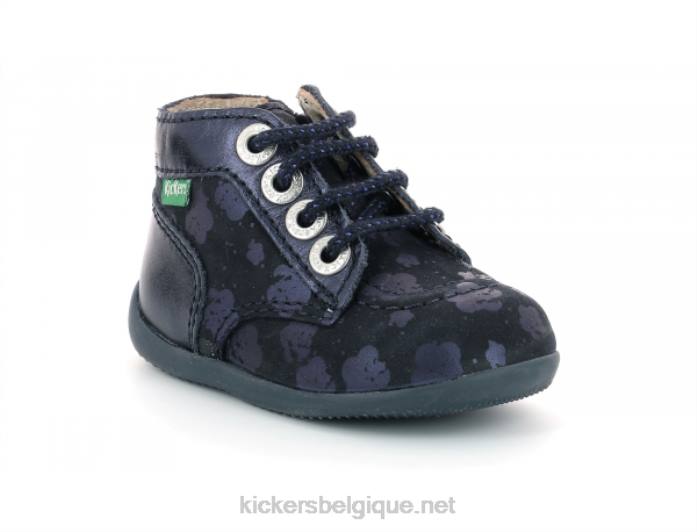 bonzip-2 fleur marine enfants KickersDT22920