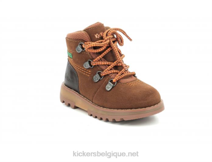 kicknature marron orange enfants KickersDT22816