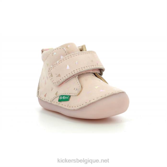 plumetis sabio rose clair enfants KickersDT22802