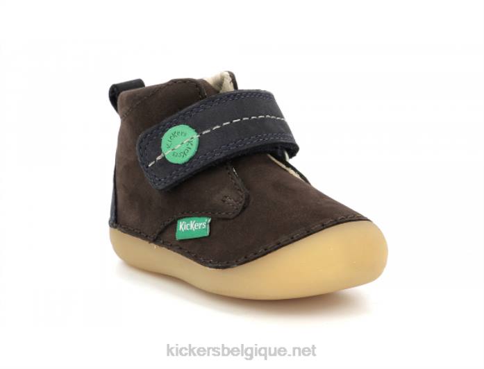 sabilo marron foncé marine enfants KickersDT22789