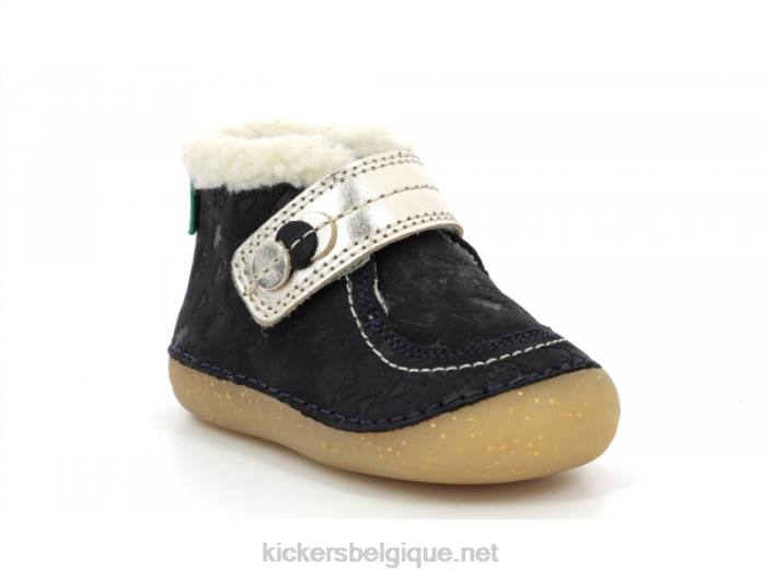 so schuss bleu marine fantaisie enfants KickersDT22829