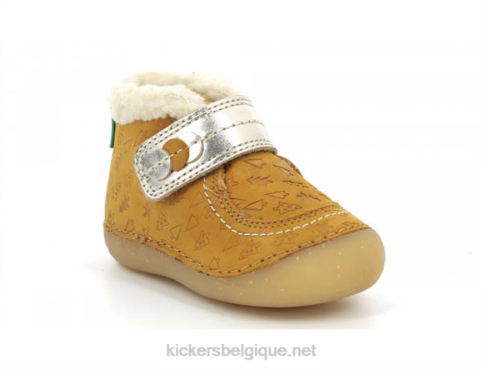 so schuss fantaisie en or jaune enfants KickersDT22828