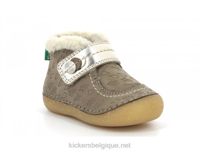 so schuss fantaisie or taupe enfants KickersDT22826