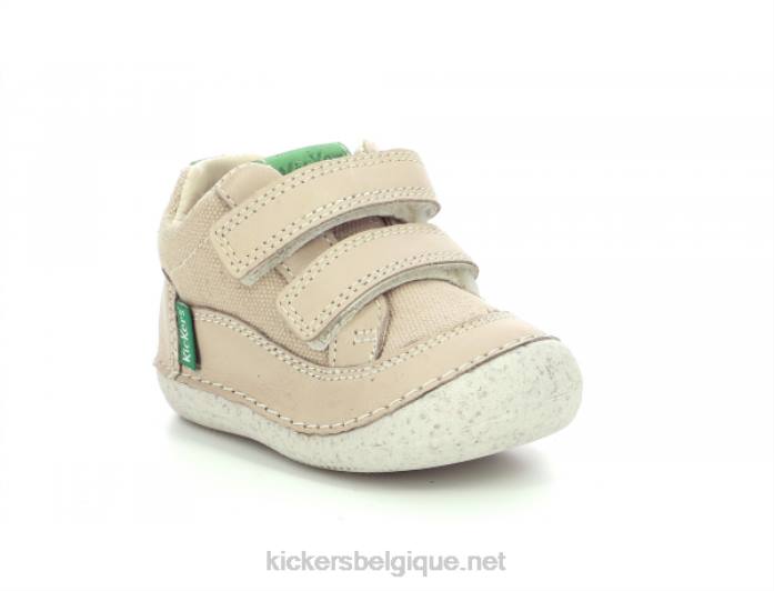 sostankro beige vert enfants KickersDT22840