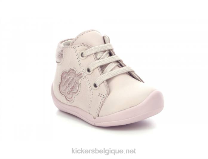 waouk rose clair métallisé enfants KickersDT22887