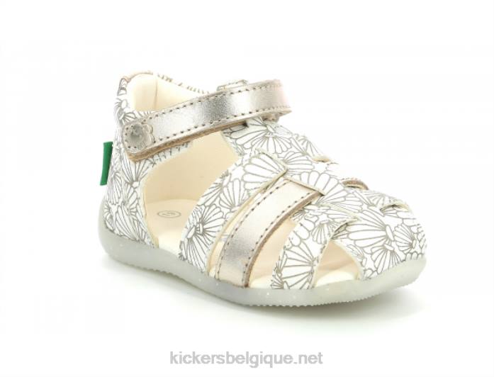 bigflo-2 coquillage argent blanc enfants KickersDT22581