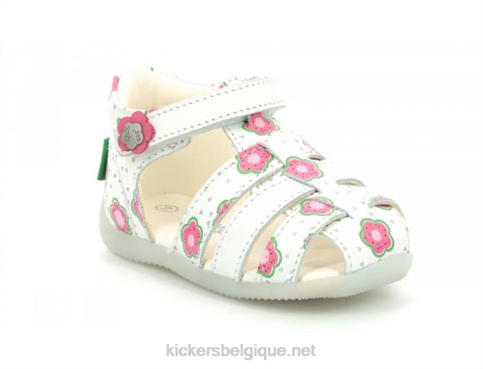 bigflo-2 fleur blanc cassé enfants KickersDT22403