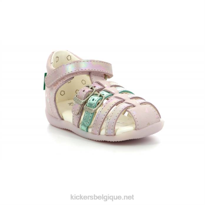 bigkro plumetis rose clair enfants KickersDT22668