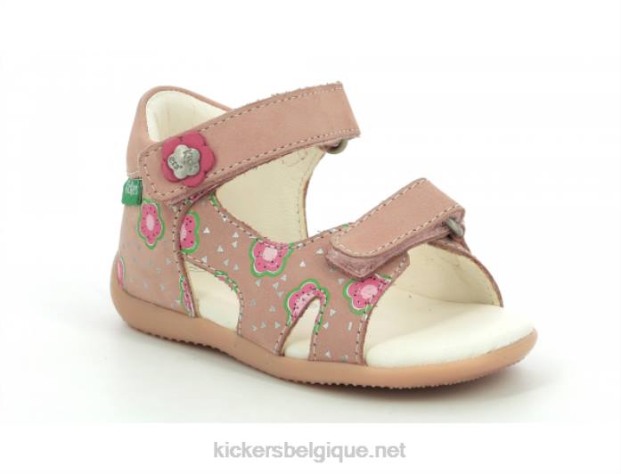 binsia-2 fleur rose enfants KickersDT22381