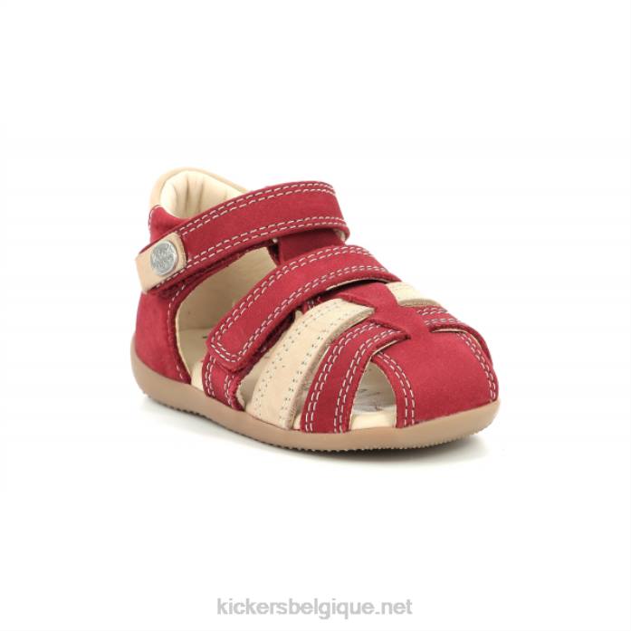 bipied rouge beige enfants KickersDT22518