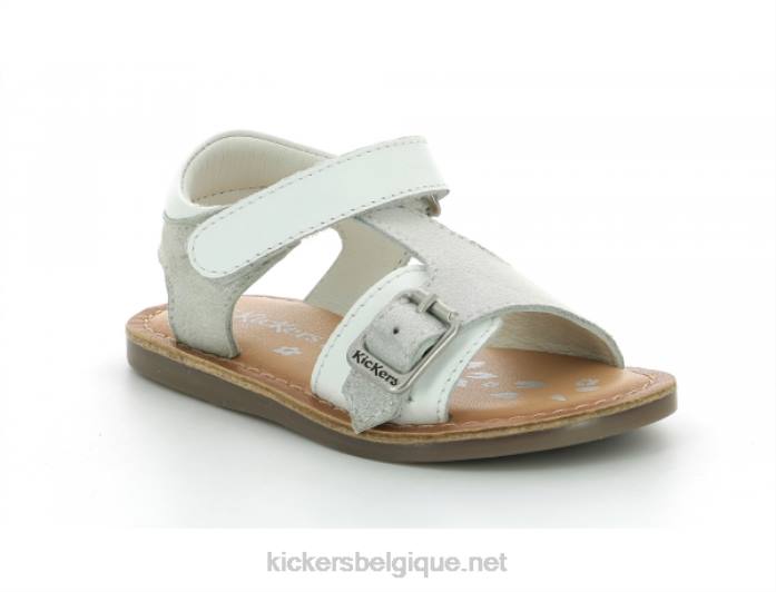 diazz blanc argent métallisé enfants KickersDT22553