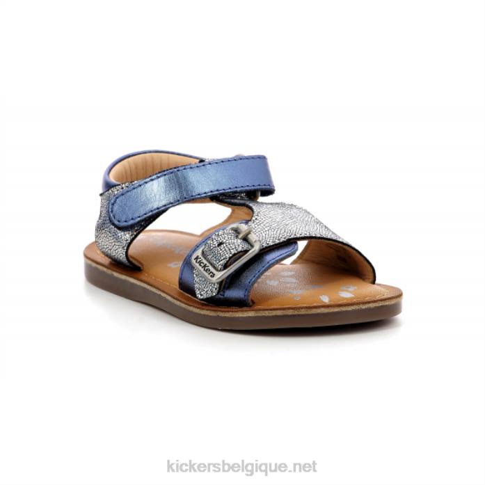 diazz bleu marine métallisé enfants KickersDT22719