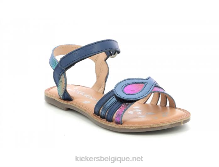 disposa bleu foncé métallisé enfants KickersDT22472