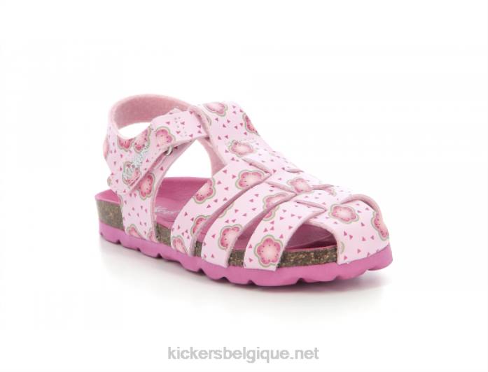 fleur rose clair enfants KickersDT22397