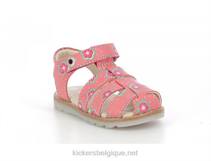 fleur rose nonosti enfants KickersDT22544