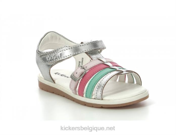 gilianna argent rose rouge enfants KickersDT22480