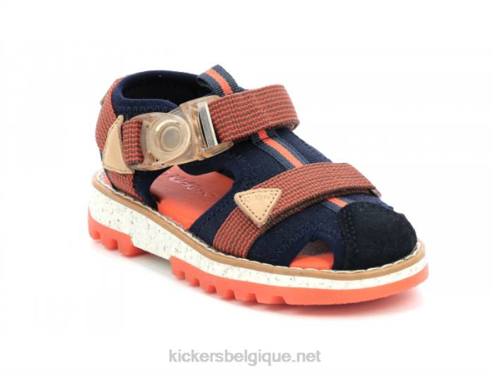 kickclic marine orange enfants KickersDT22450