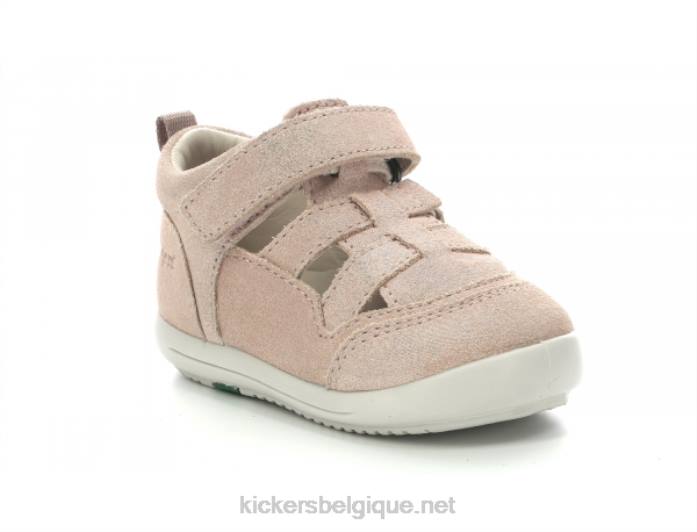 klony rose clair métallisé enfants KickersDT22567