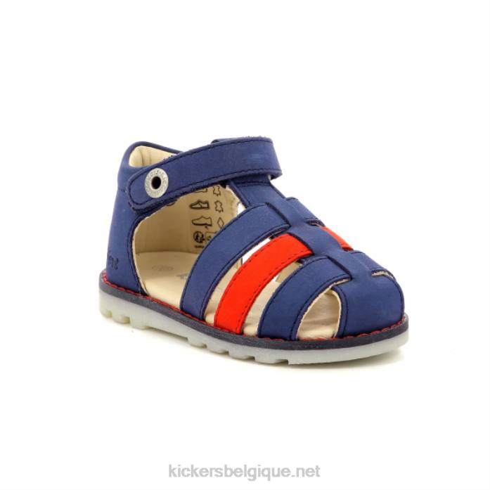 nonopi bleu rouge enfants KickersDT22702