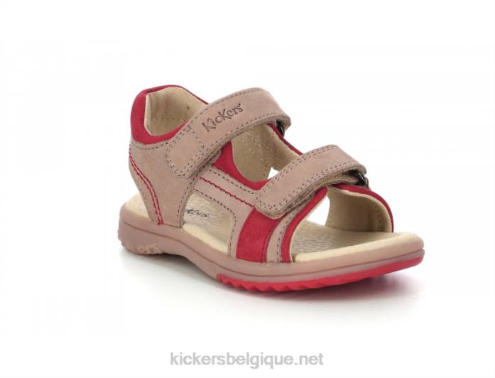 platine beige orange enfants KickersDT22405