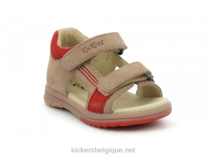 plazabi beige orange enfants KickersDT22401