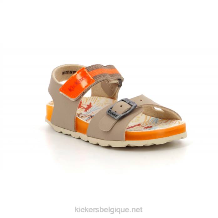 sostreet beige orange surf enfants KickersDT22572