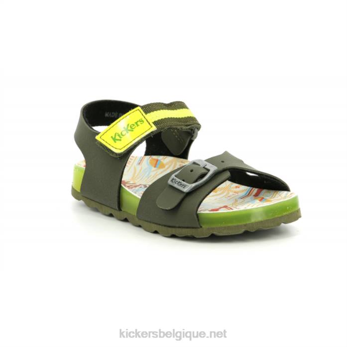 sostreet kaki jaune surf enfants KickersDT22573