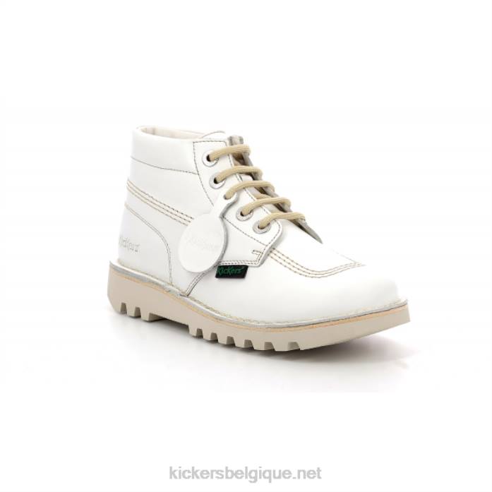 coup de pied salut blanc femmes KickersDT22199