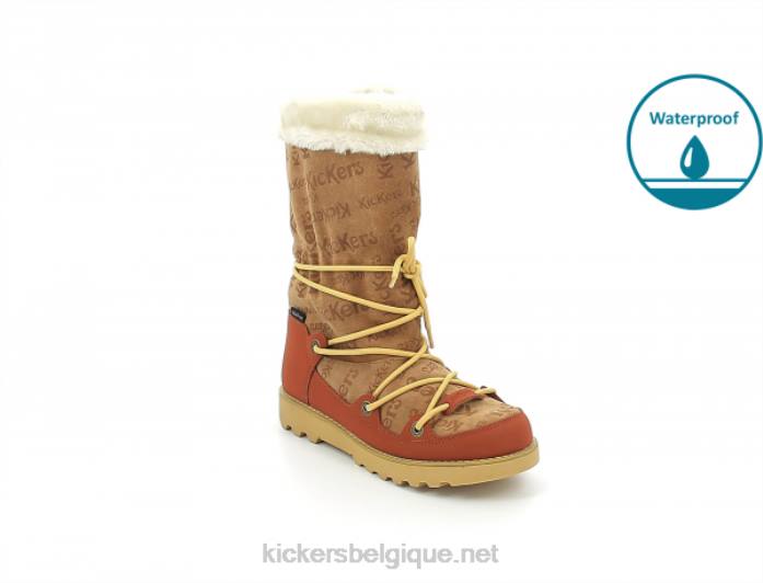 kick neosnow camel rouille femmes KickersDT22212