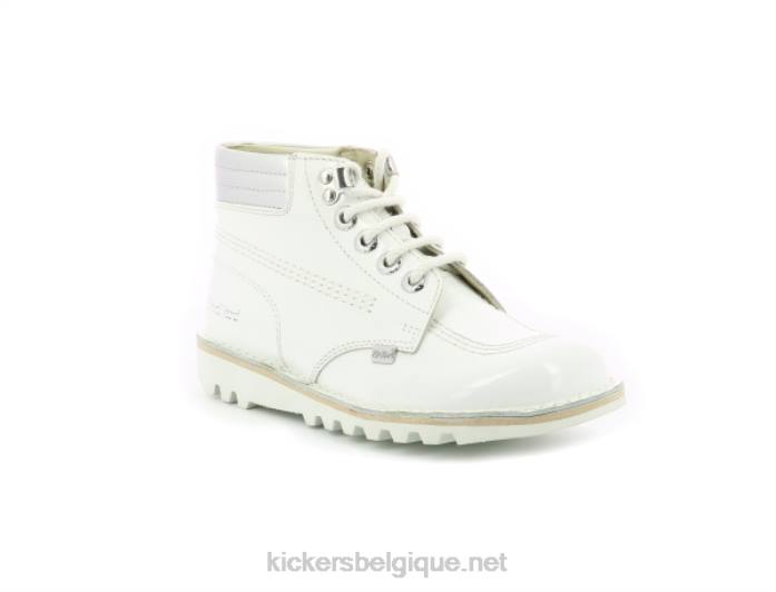 coup de pied retour argent blanc femmes KickersDT22292