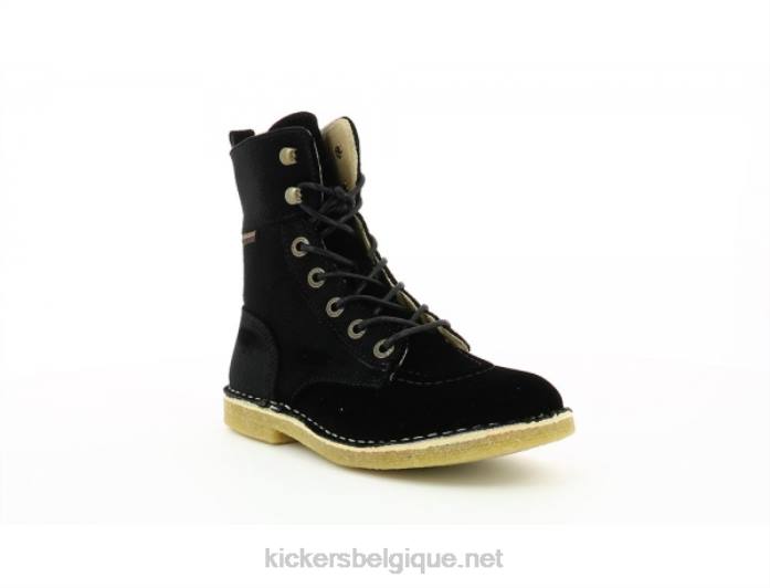 gamme kick velours noir femmes KickersDT22284