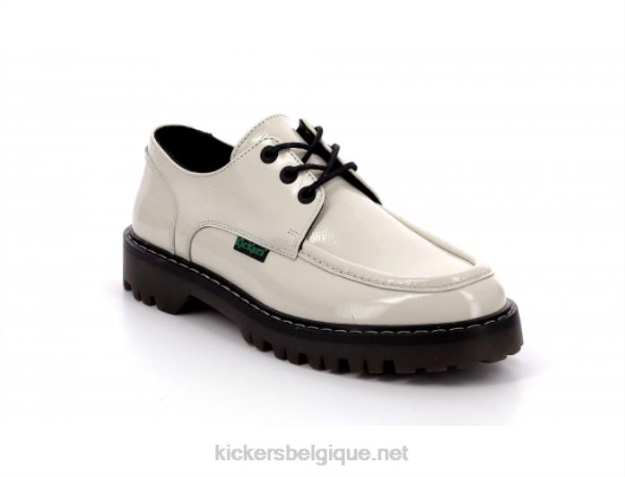 kick decklow verni blanc cassé femmes KickersDT22145