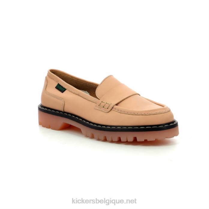 mocassin pont beige clair femmes KickersDT22156