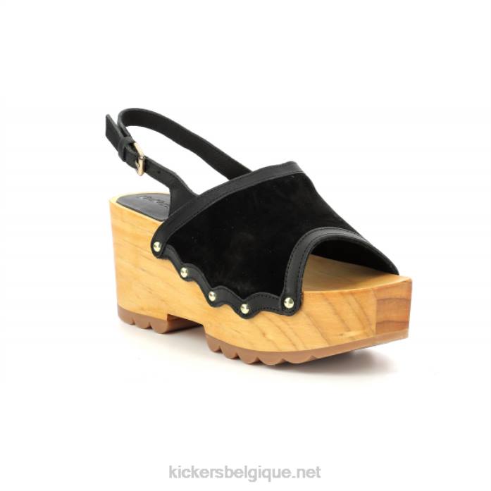 cale de coup de pied bois noir femmes KickersDT2212