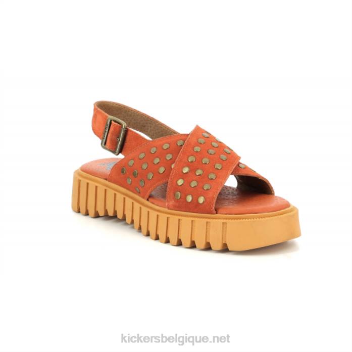 coup de pied fait brique orange femmes KickersDT2246