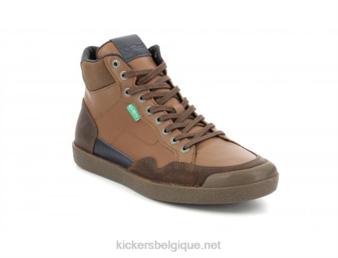 kick tripty camel cognac marine Hommes KickersDT22324