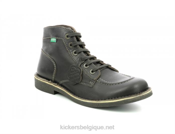 kickstoner darkbrown perm marron semelle Hommes KickersDT22352