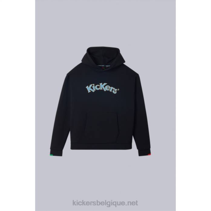 sweat à capuche noir unisexe KickersDT221041