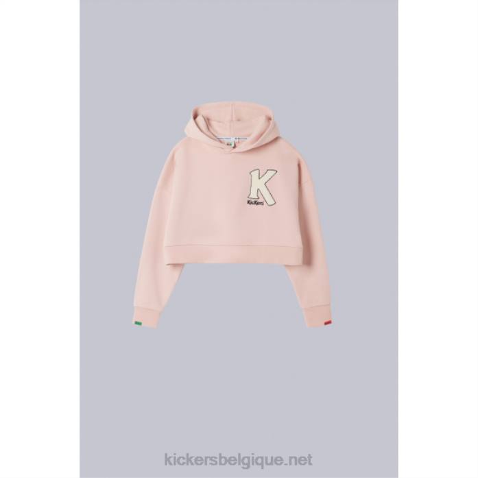 sweat à capuche rose femmes KickersDT221068